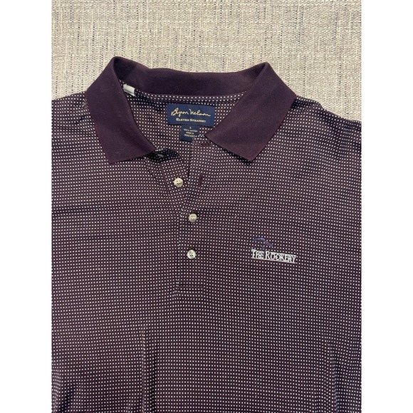 Other - The Rookery Golf‎ Course Mens Zip Polo Shirt Polka Dots Large Byron Nelson